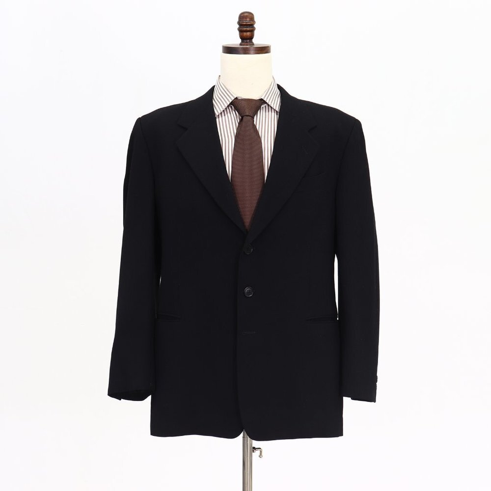 Pal Zileri 42R Black Striped 3-Button Sport Coat Blazer Jacket O819